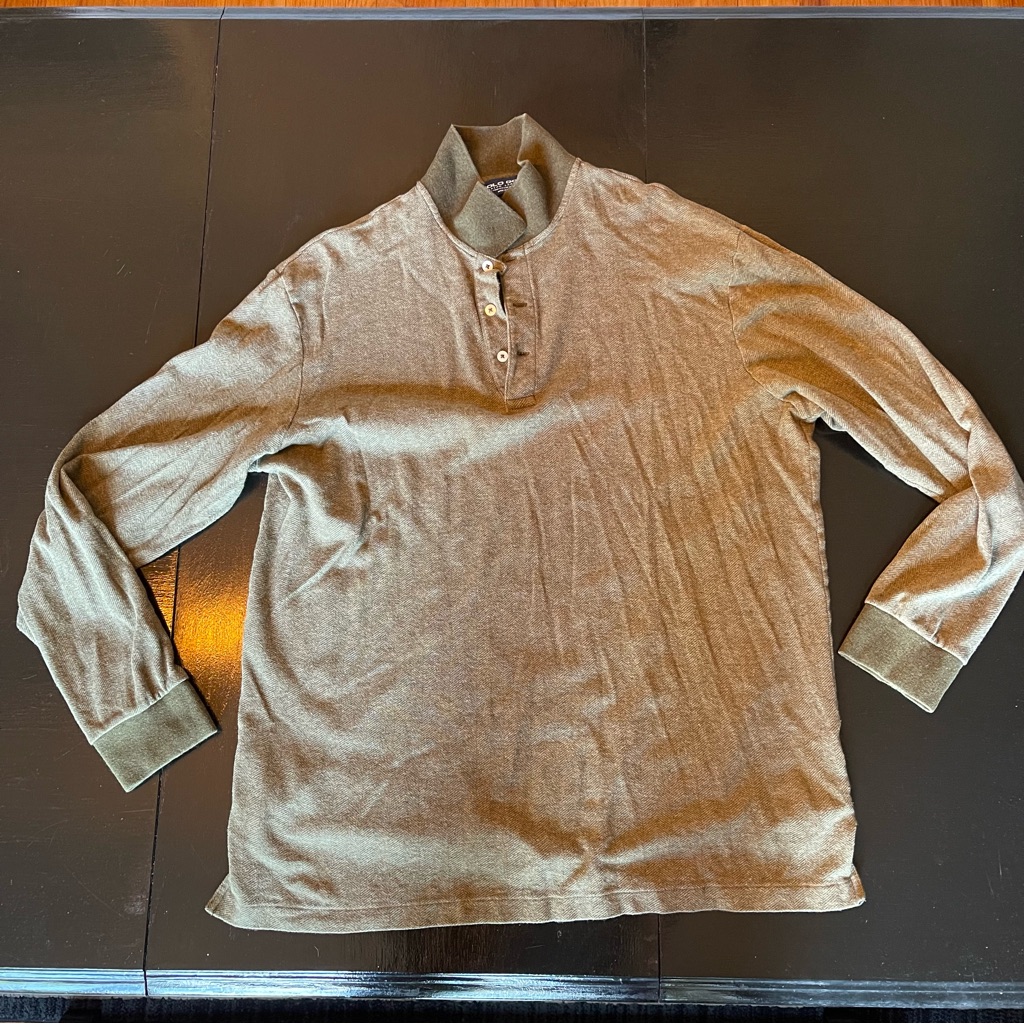 Ralph Lauren Polo Large Golf Lighter Green Long Sleeve With Buttons